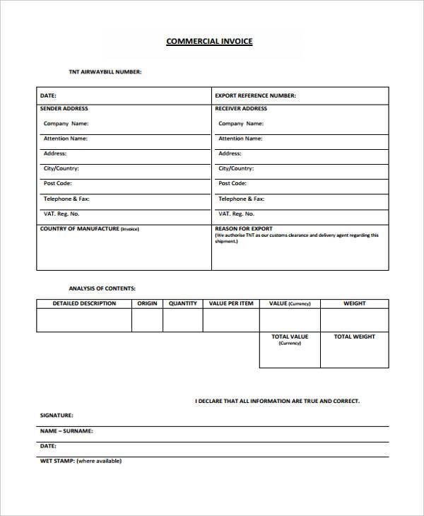 pdf sample invoice form PDF Forms   Invoice FREE 37