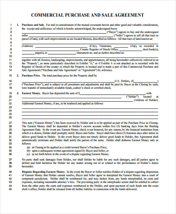 FREE 24+ Purchase Agreement Forms in PDF MS Word