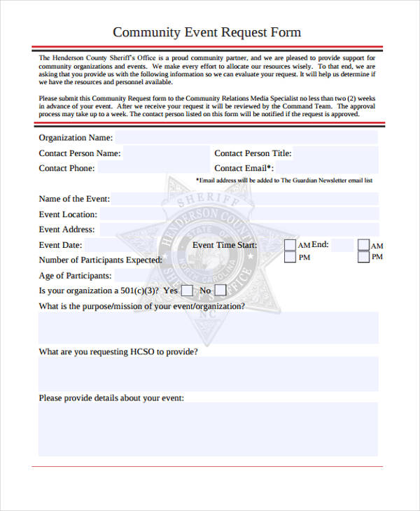 community event request form1
