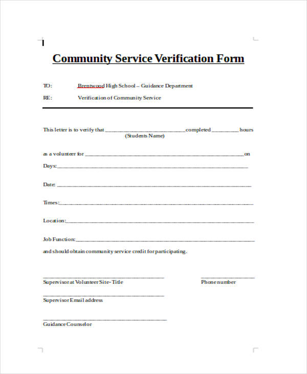 FREE 34 Verification Forms In PDF Excel MS Word