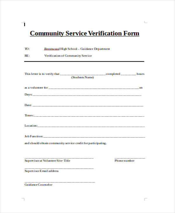 FREE 34+ Verification Forms in PDF Excel MS Word
