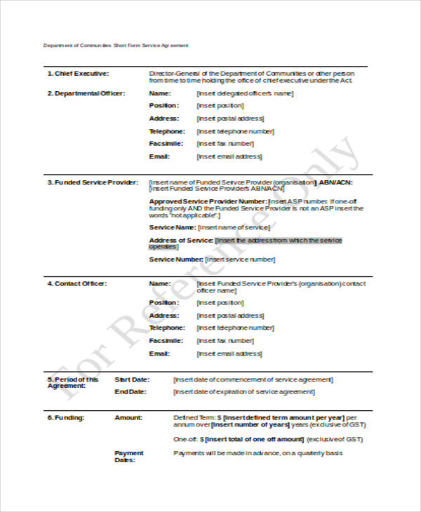 FREE 30+ Sample Service Agreement Forms in PDF MS Word
