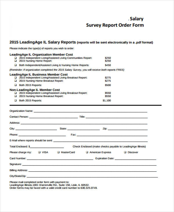 company salary information survey form1
