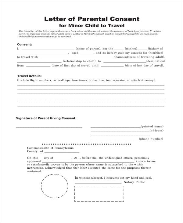 travel consent notary