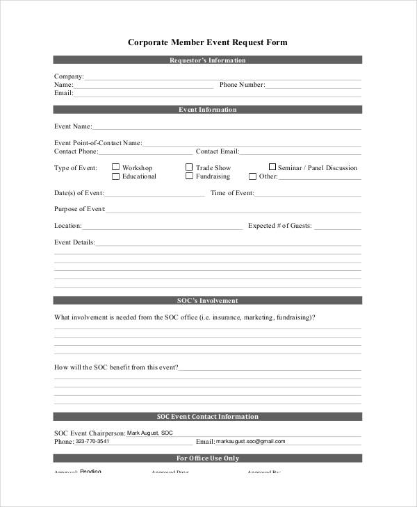 corporate event request form1