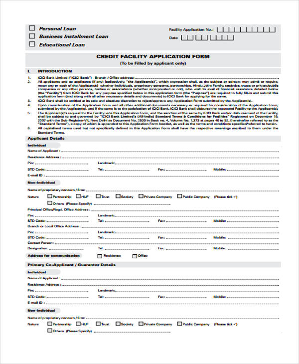 FREE 17+ Credit Application Forms in PDF | Excel | MS Word