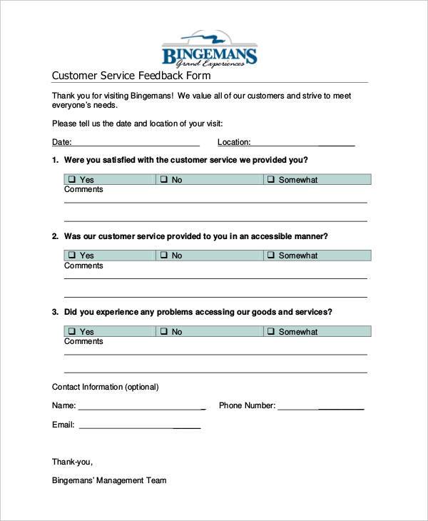 customer service feedback form4