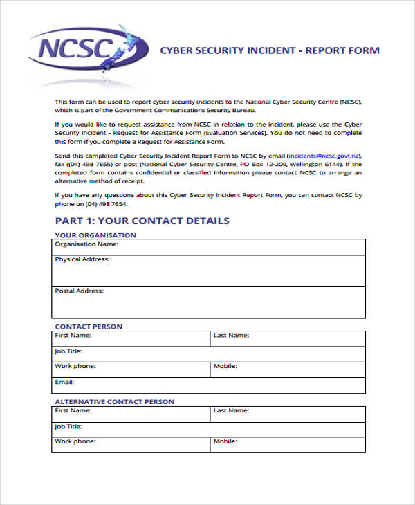 Cyber Security Incident Report Template For Your Needs