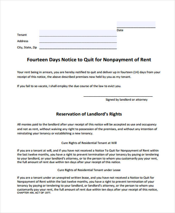 FREE 33+ Sample Notice Forms in PDF | MS Word | Excel