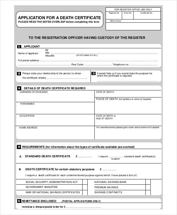 death certificate application form3