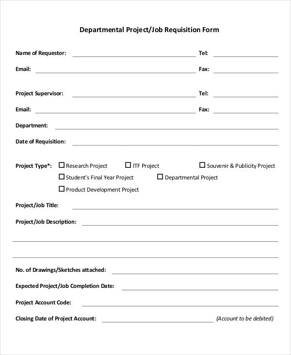 FREE 12+ Job Requisition Forms in PDF MS Word