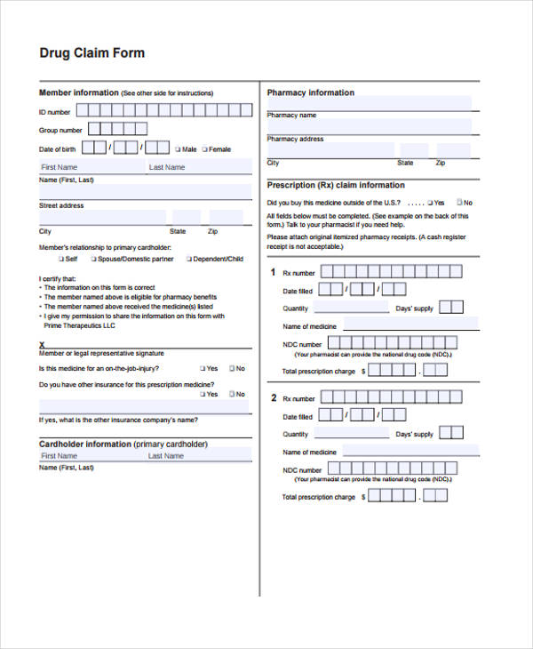 FREE 36+ Claim Form Examples in PDF Excel MS Word