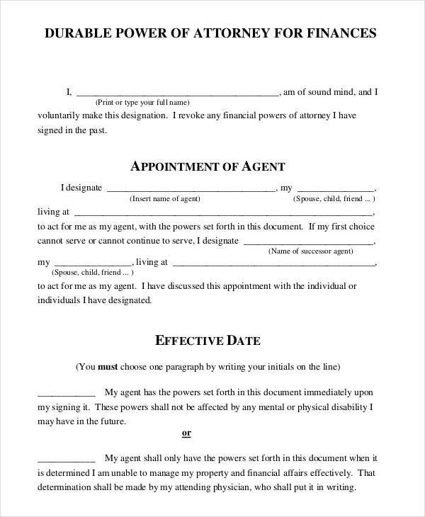 Free 30 Power Of Attorney Forms In Pdf Ms Word