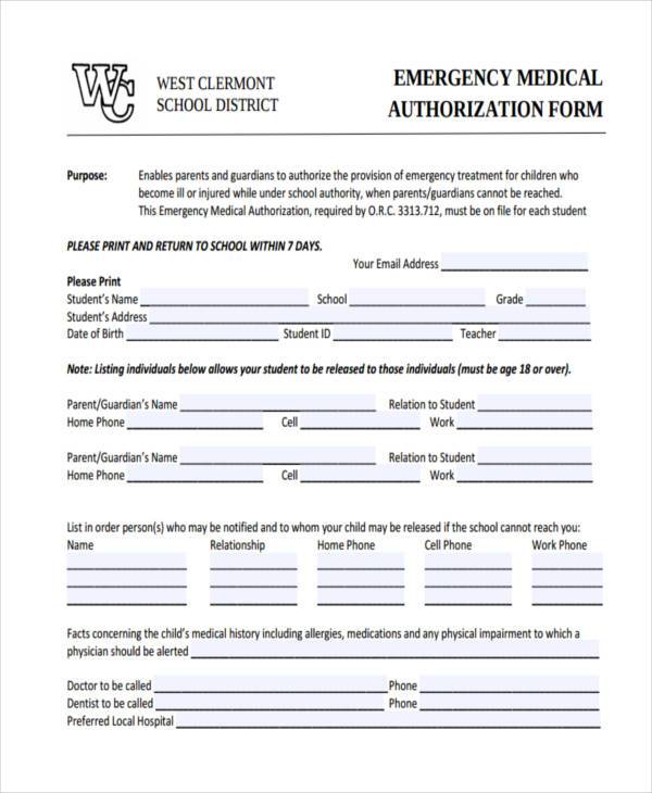 emergency medical authorization form2
