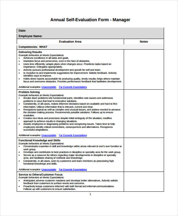 Free 32 Employee Evaluation Forms In Pdf Ms Word Excel