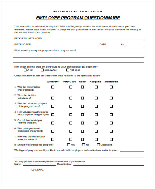 FREE 28+ Training Evaluation Forms in PDF MS Word