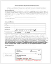 employee direct deposit authorization form1