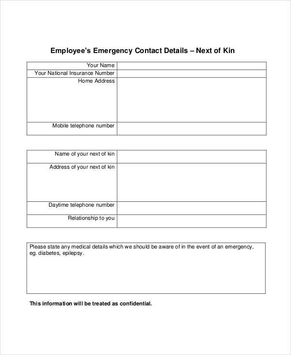 Free 32+ Emergency Contact Forms In Pdf 