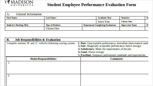 employee evaluation form in doc