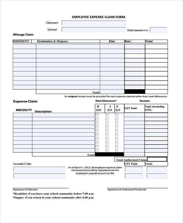 FREE 36+ Claim Form Examples in PDF Excel MS Word