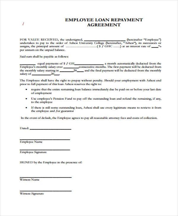 FREE 56+ Loan Agreement Forms in PDF MS Word