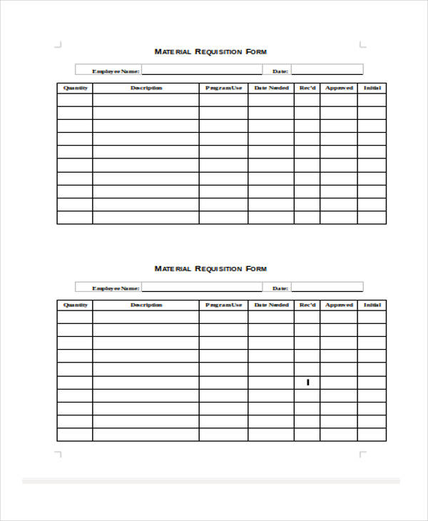 employee requisition form doc