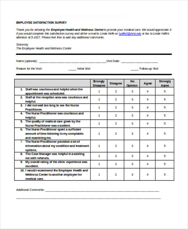 employee staff survey form1