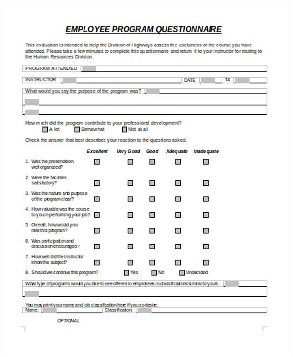 FREE 21+ Training Evaluation Forms in MS Word