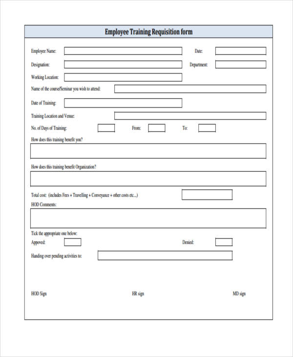 employee training requisition form1