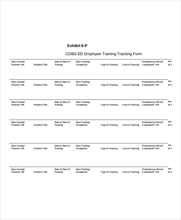 employee training tracking form1