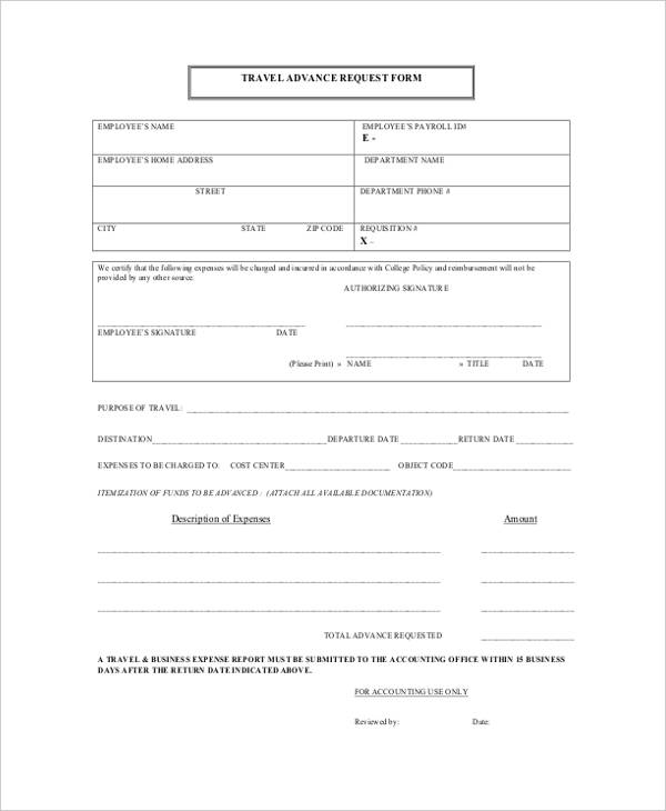 FREE 37+ Travel Request Form Examples in PDF | MS Word | Excel