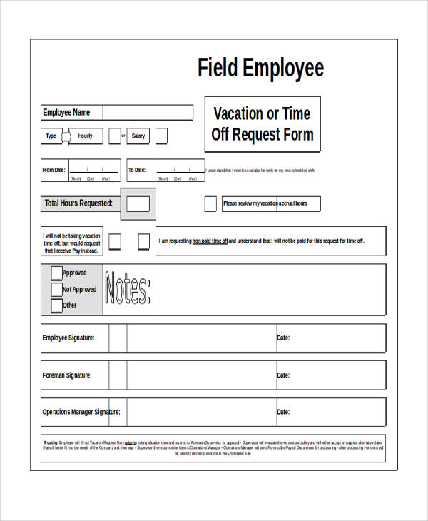 employee vacation request form3