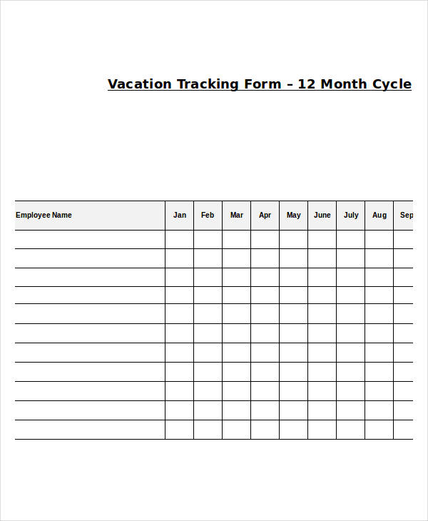 employee vacation tracking form2
