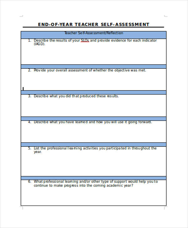 How To Write My Year End Self Assessment