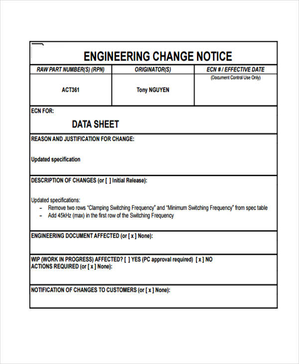 FREE 33+ Sample Notice Forms in PDF | MS Word | Excel