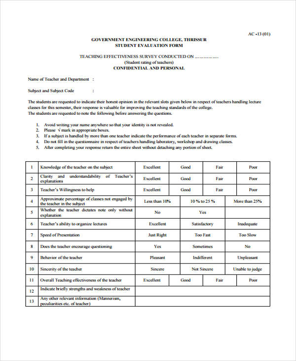 FREE 18+ Student Feedback Forms in PDF