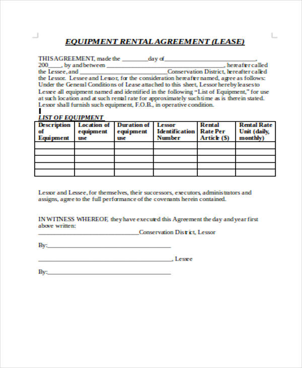 FREE 21+ Sample Rental Agreement Forms in PDF | MS Word