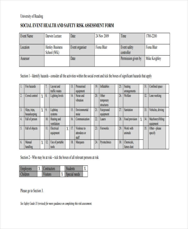 event health risk assessment form1