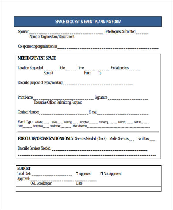 event planning request form2