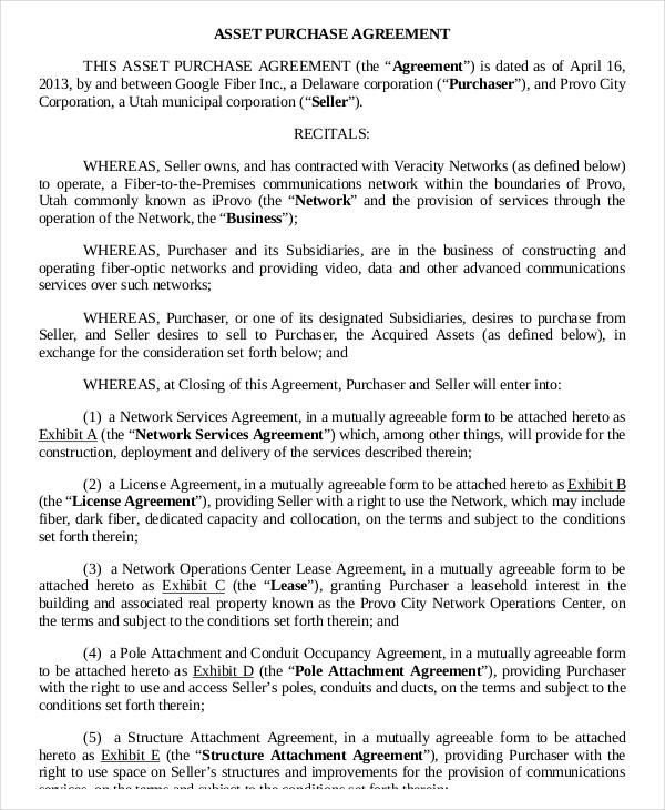 FREE 11+ Asset Purchase Agreement Forms in PDF | MS Word
