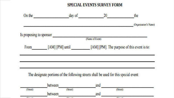 examples of survey forms