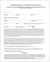 extended background check authorization form