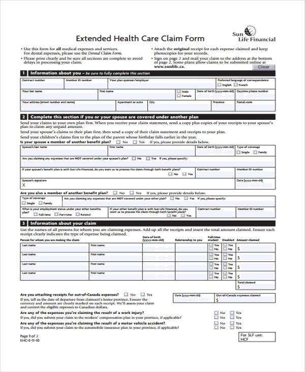 extended health care claim form2