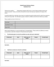 family group conference service evaluation form