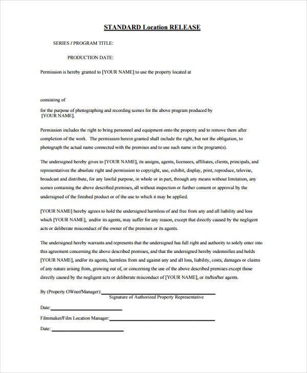 FREE 8+ Sample Film Release Forms in PDF MS Word