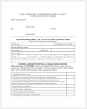 financial affidavit short form