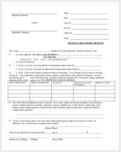 financial disclosure affidavit form1