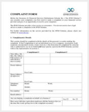 financial regulator complaint form1