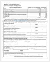 financial support affidavit form1