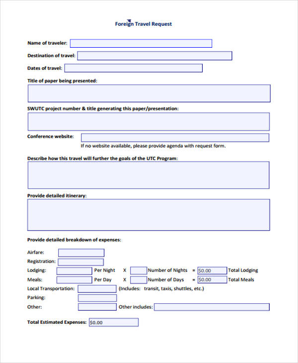 foreign travel request form1